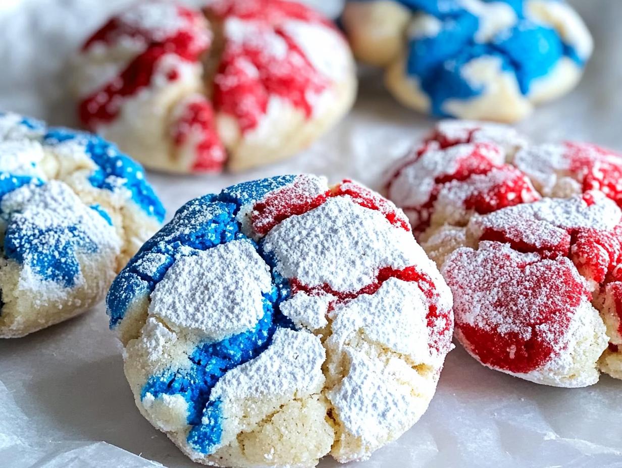 4th of July Crinkle Cookies