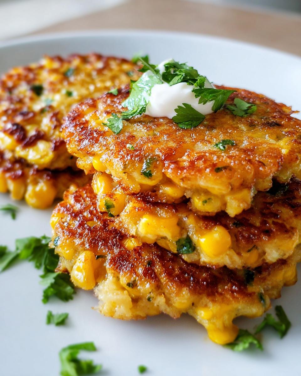Cheesy Corn Fritters