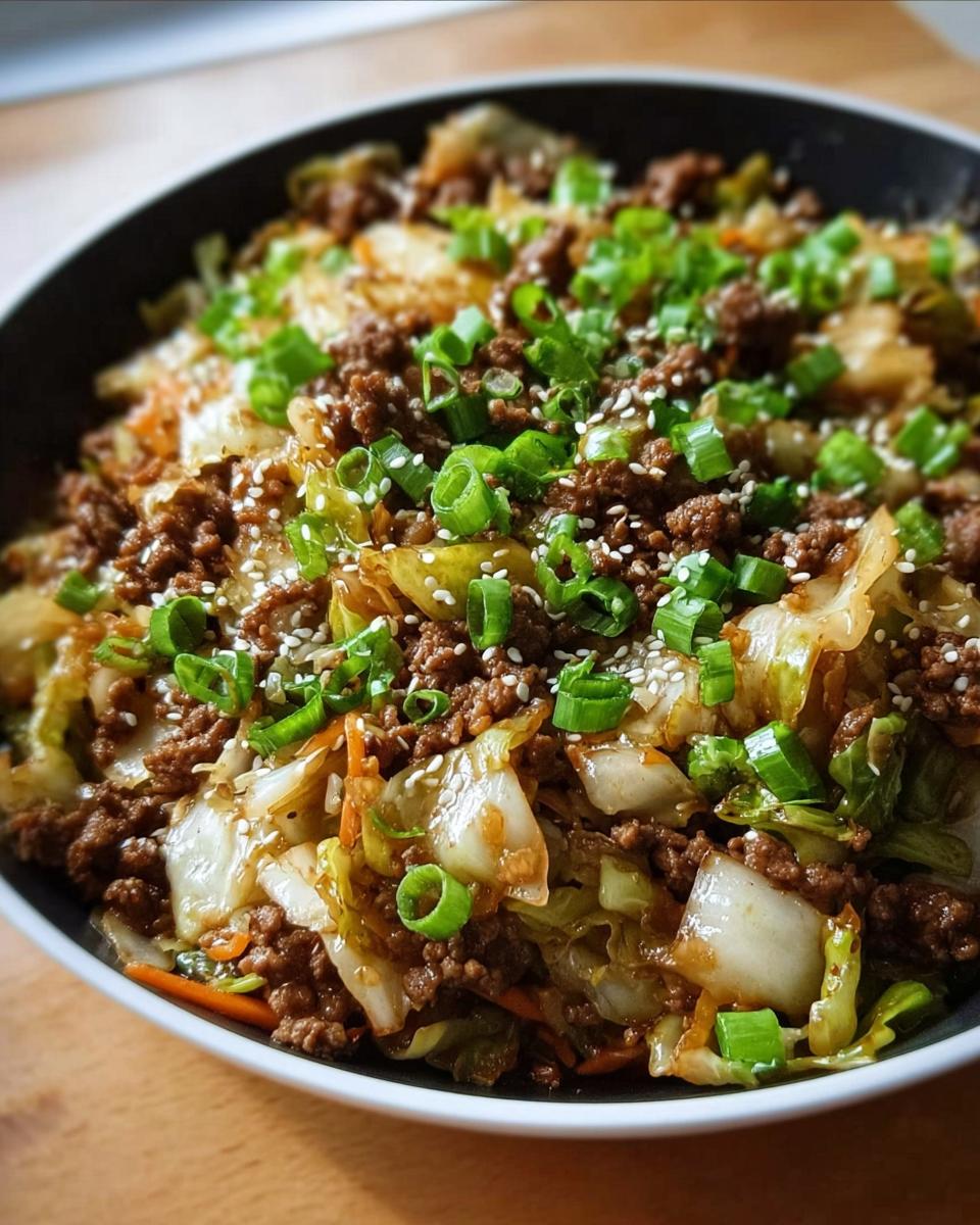 Chinese Ground Beef and Cabbage Stir Fry - detail 3