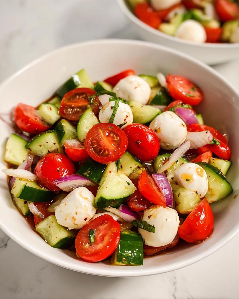 Cucumber Caprese Salad - detail 1