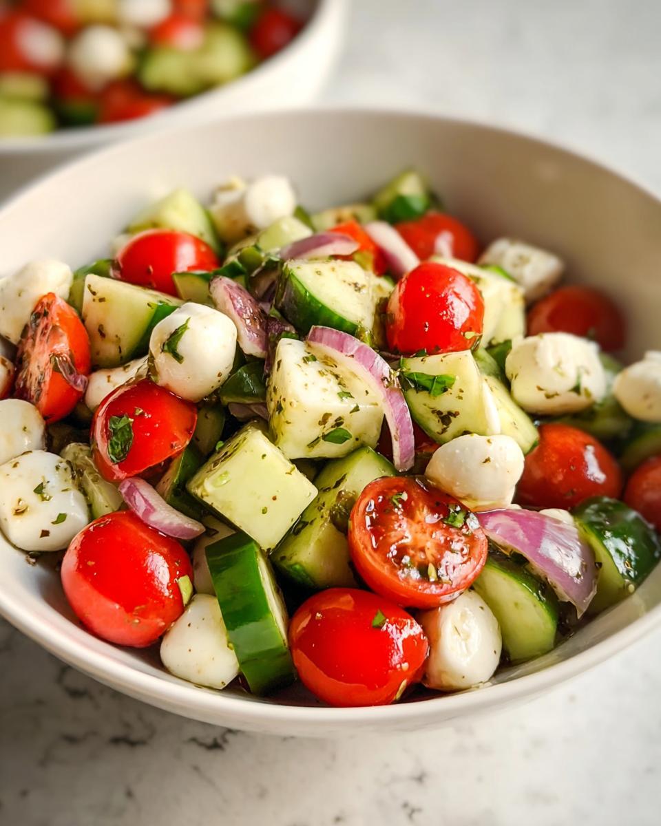 Cucumber Caprese Salad - detail 2