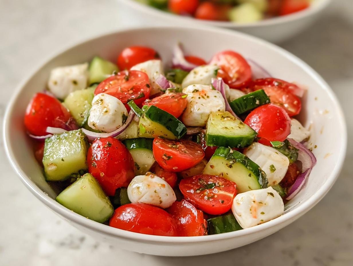 Cucumber Caprese Salad