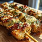 Garlic Parmesan Chicken Skewers 12 Garlic Parmesan Chicken Skewers