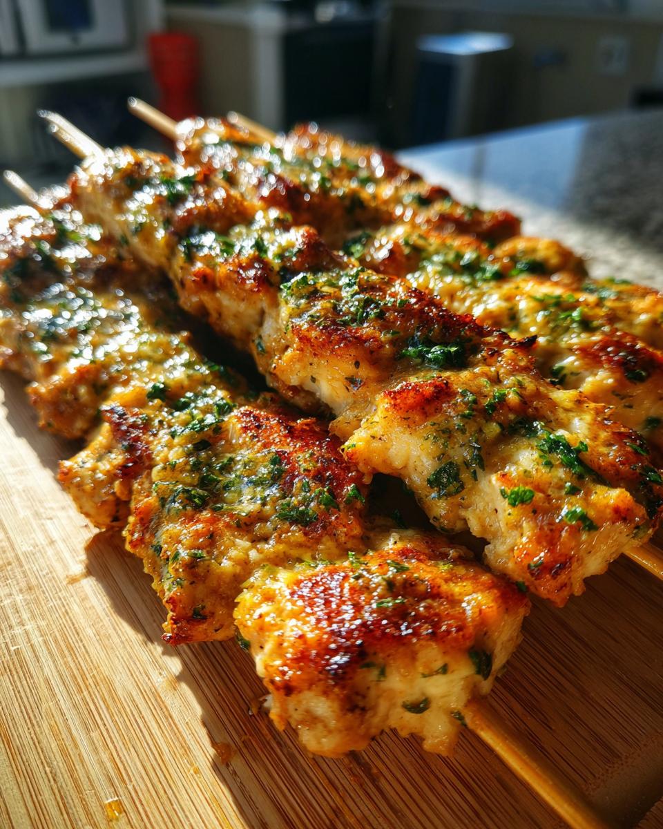 Garlic Parmesan Chicken Skewers - detail 2