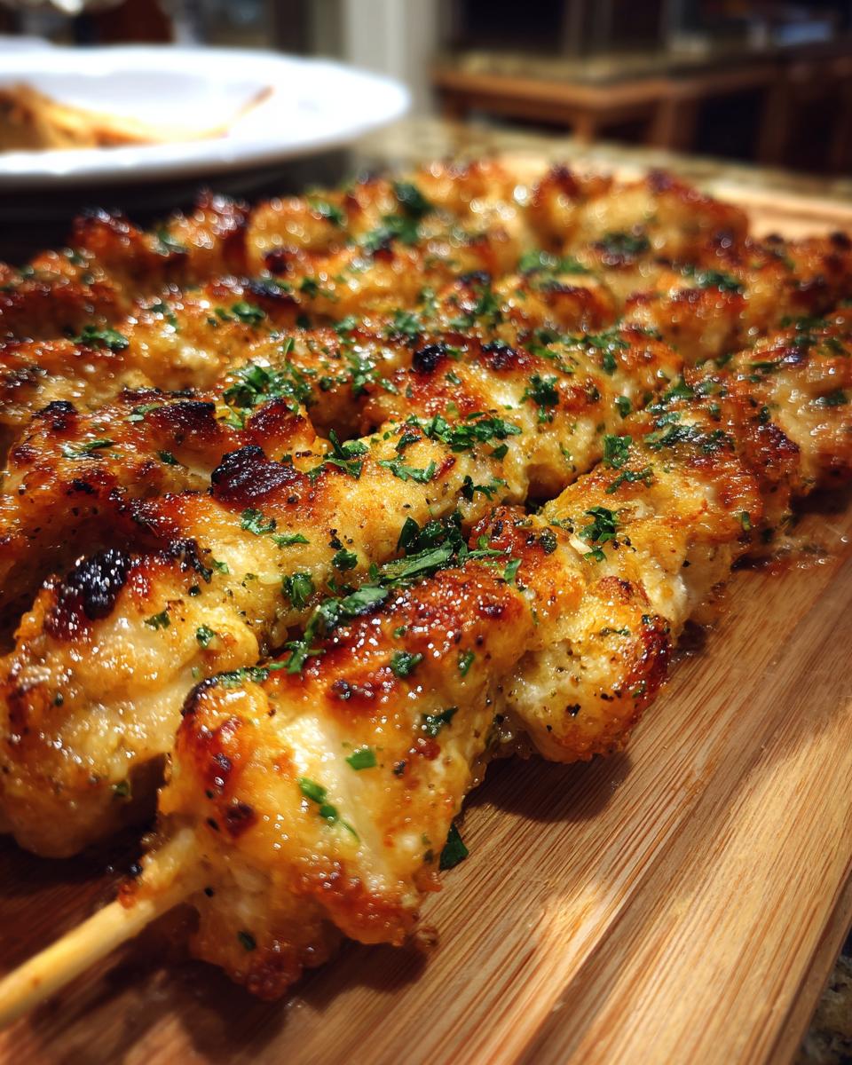 Garlic Parmesan Chicken Skewers - detail 3