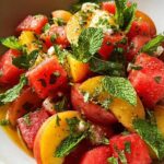 Peach Watermelon Salad 8 Peach Watermelon Salad