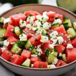 Watermelon Salad with Cucumber and Feta 8 Watermelon Salad with Cucumber and Feta