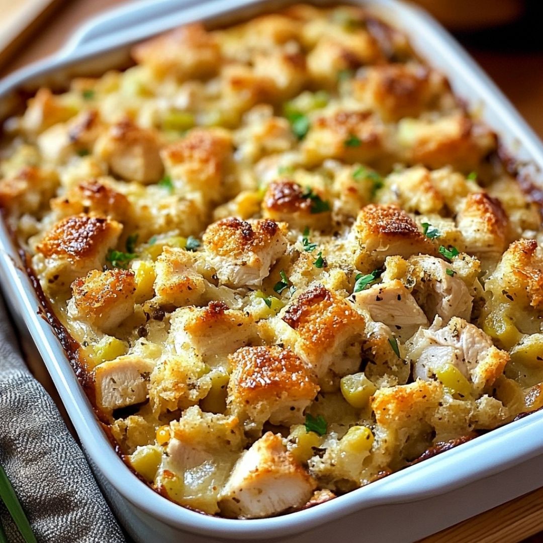 Dolly’s Chicken and Stuffing Casserole