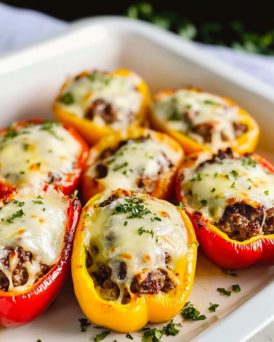 Cheeseburger Stuffed Peppers - detail 1