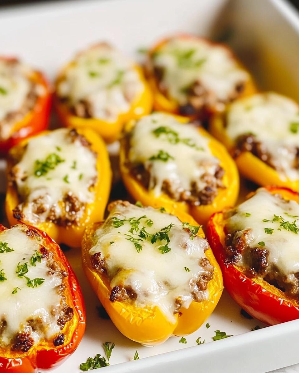Cheeseburger Stuffed Peppers - detail 2