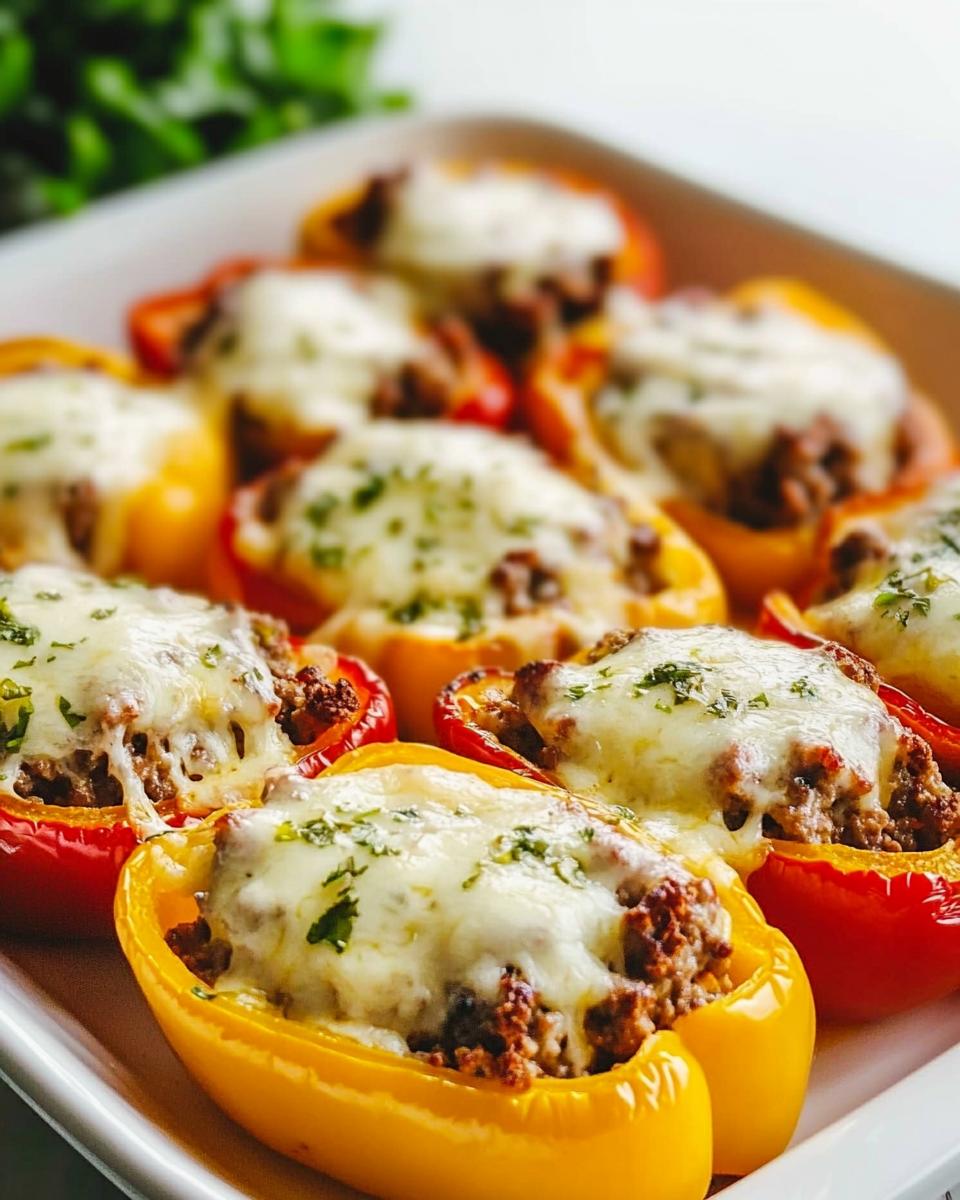 Cheeseburger Stuffed Peppers - detail 3