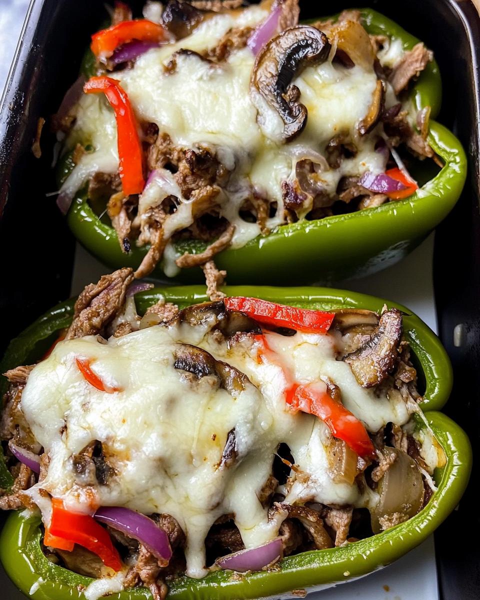 Philly Cheesesteak Stuffed Peppers - detail 2