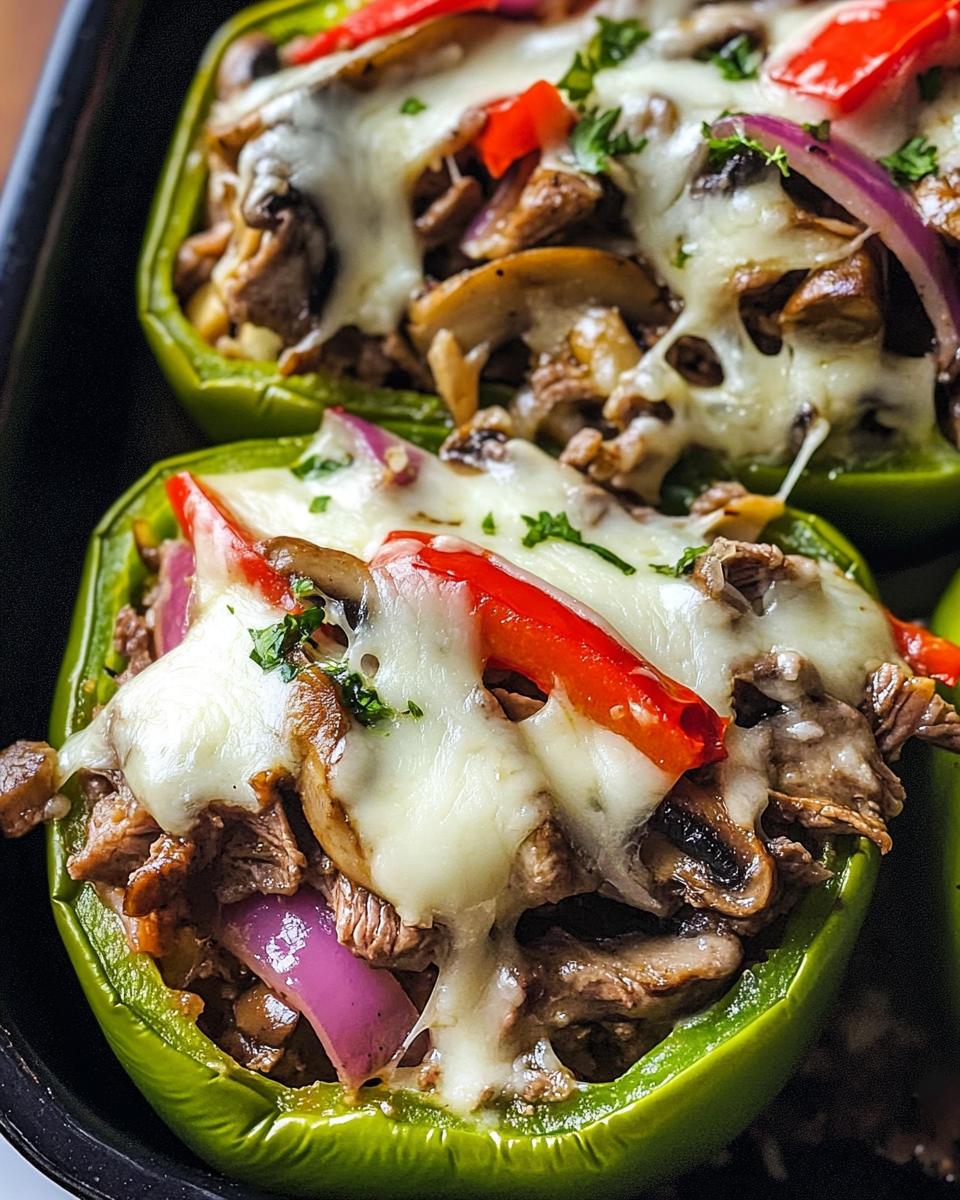 Philly Cheesesteak Stuffed Peppers - detail 3