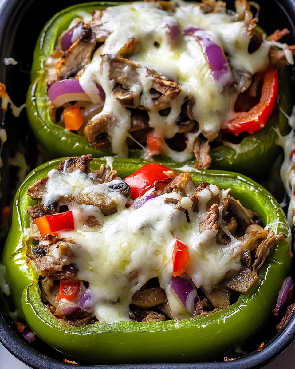 Philly Cheesesteak Stuffed Peppers - detail 4