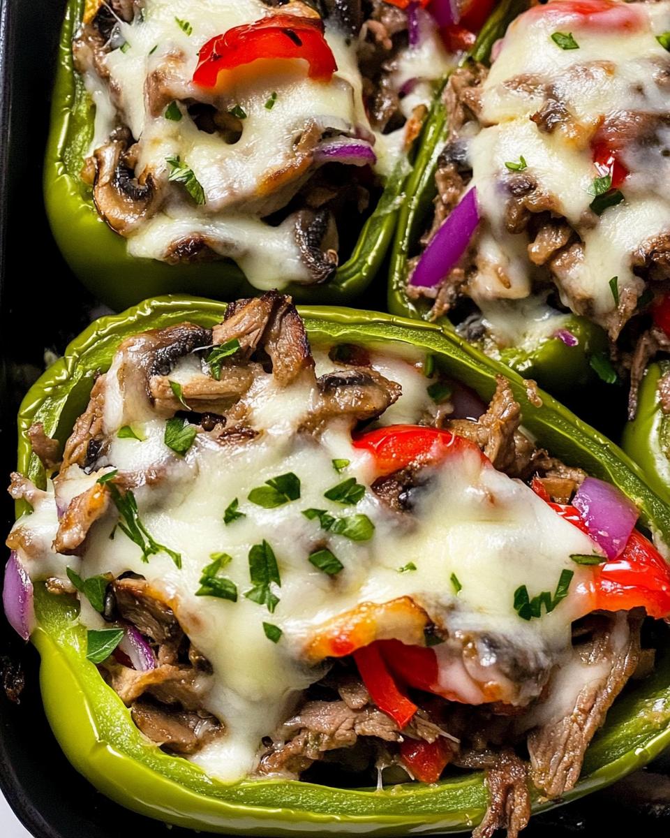 Philly Cheesesteak Stuffed Peppers - detail 5